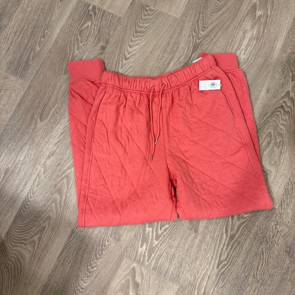 Old Navy Corral High-Waisted Quilted Jogger Sweatpants Size M Fall Lounge Comfy - Picture 8 of 8